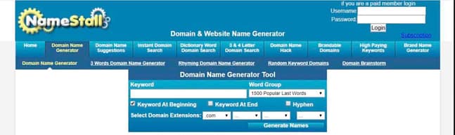 7 Best Instant Domain Name Generator Tools - Name Stall